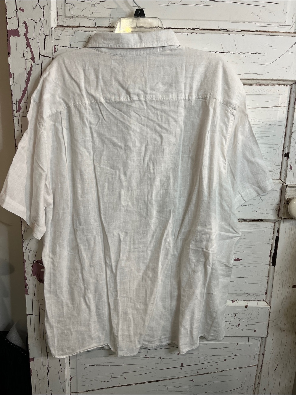 Original Weatherproof Vintage White Washable Linen Short-Sleeve Shirt XXL - Picture 3 of 3